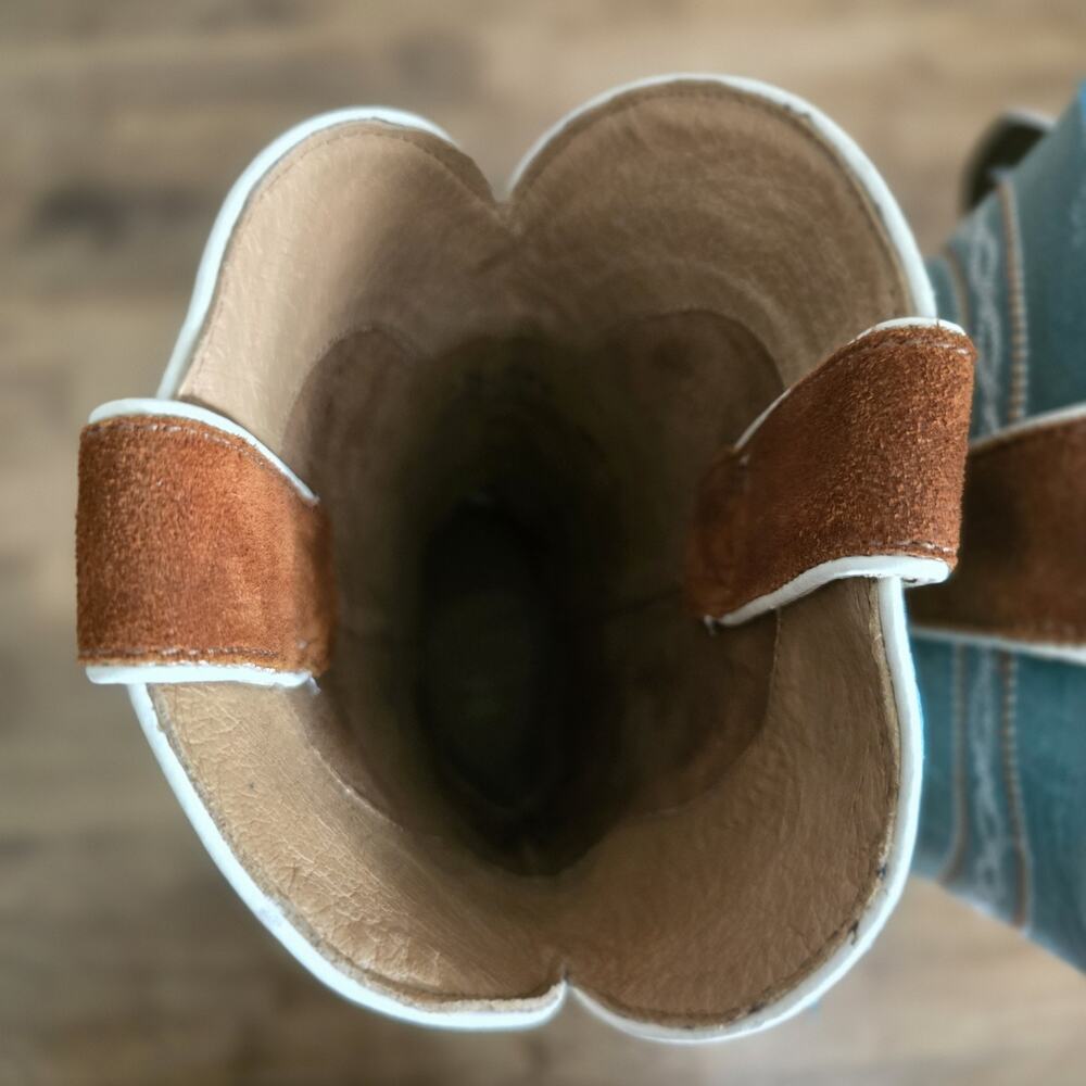 Ariat Ambrose Western Boots Womens Size 6 Penny Suede Pale Turquoise NWT - Picture 15 of 16